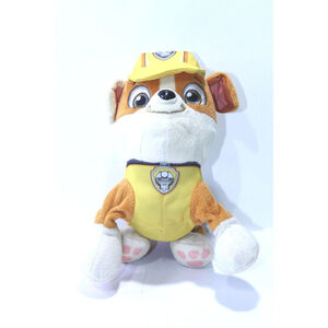 Paw Patrol Rubble Bulldog Plush Stuffed Dog Pup Pals Toy Spin Master Yellow Hat